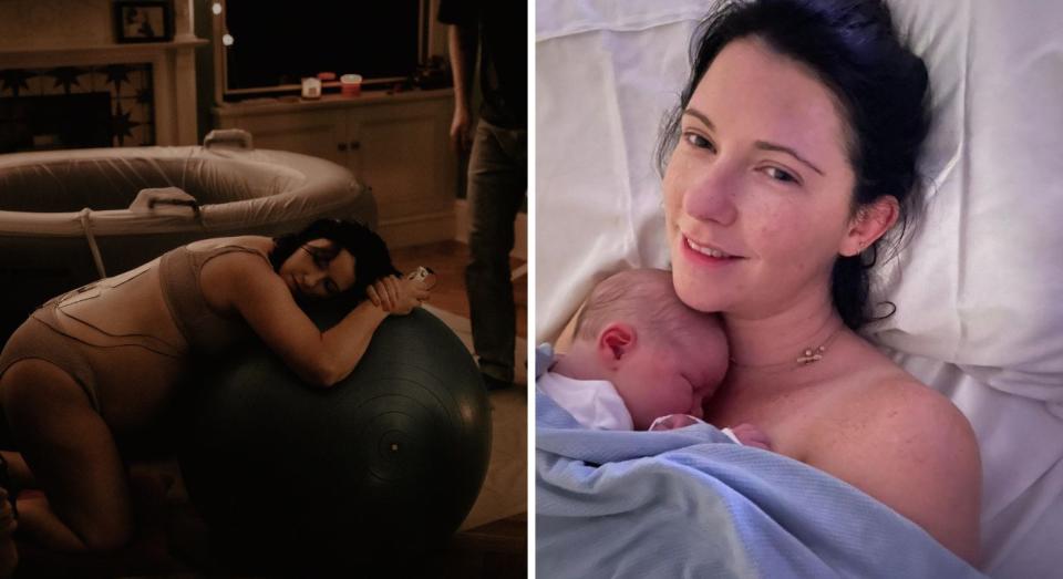 Siobhan Miller chose to live stream the birth of her fourth child. (Siobhan Miller/SWNS)