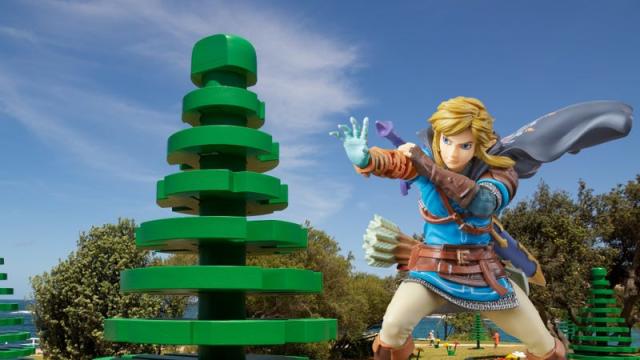Well, it's an Amiibo Link next to a Lego tree.