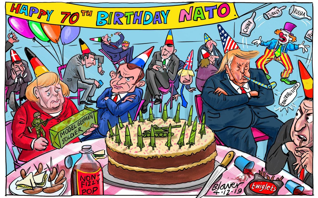 Tensions are high ahead of today's 70th anniversary Nato summit  - Blower