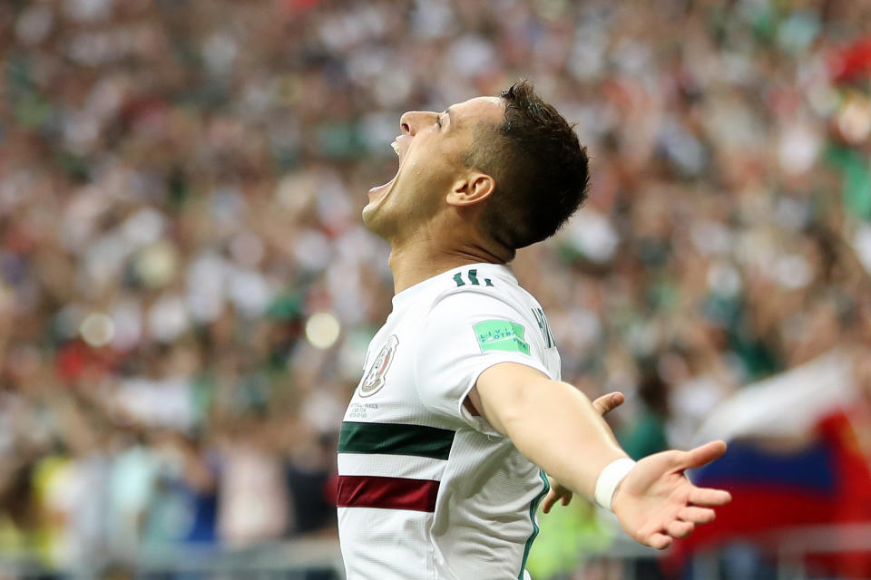 Easy Pea-sy: Javier Hernandez secures a fully deserved win over South Korea