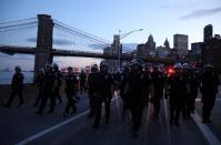 Protesters rally against the death in Minneapolis police custody of George Floyd, in New York