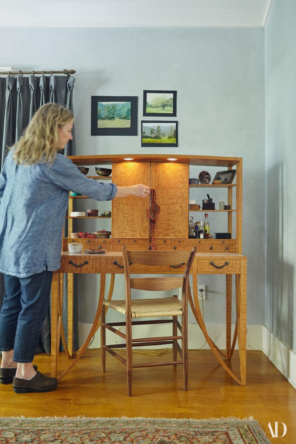 The Pullmans's furniture is from many places, including Tamara's furniture-designing brother in Philadelphia, a random peddler in Argentina, and a nearby secondhand shop behind a grocery store.