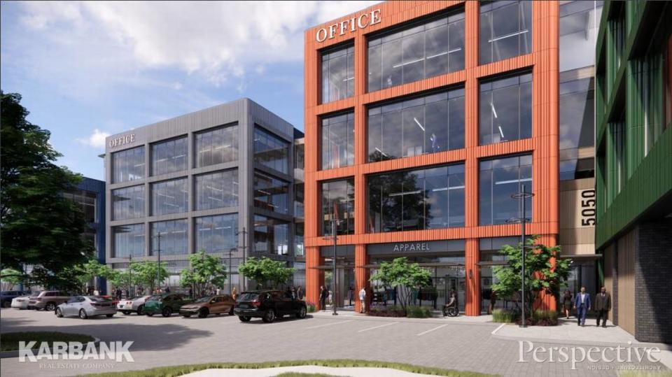 Four-story buildings would be part of a new office and retail development being proposed for Westwood.