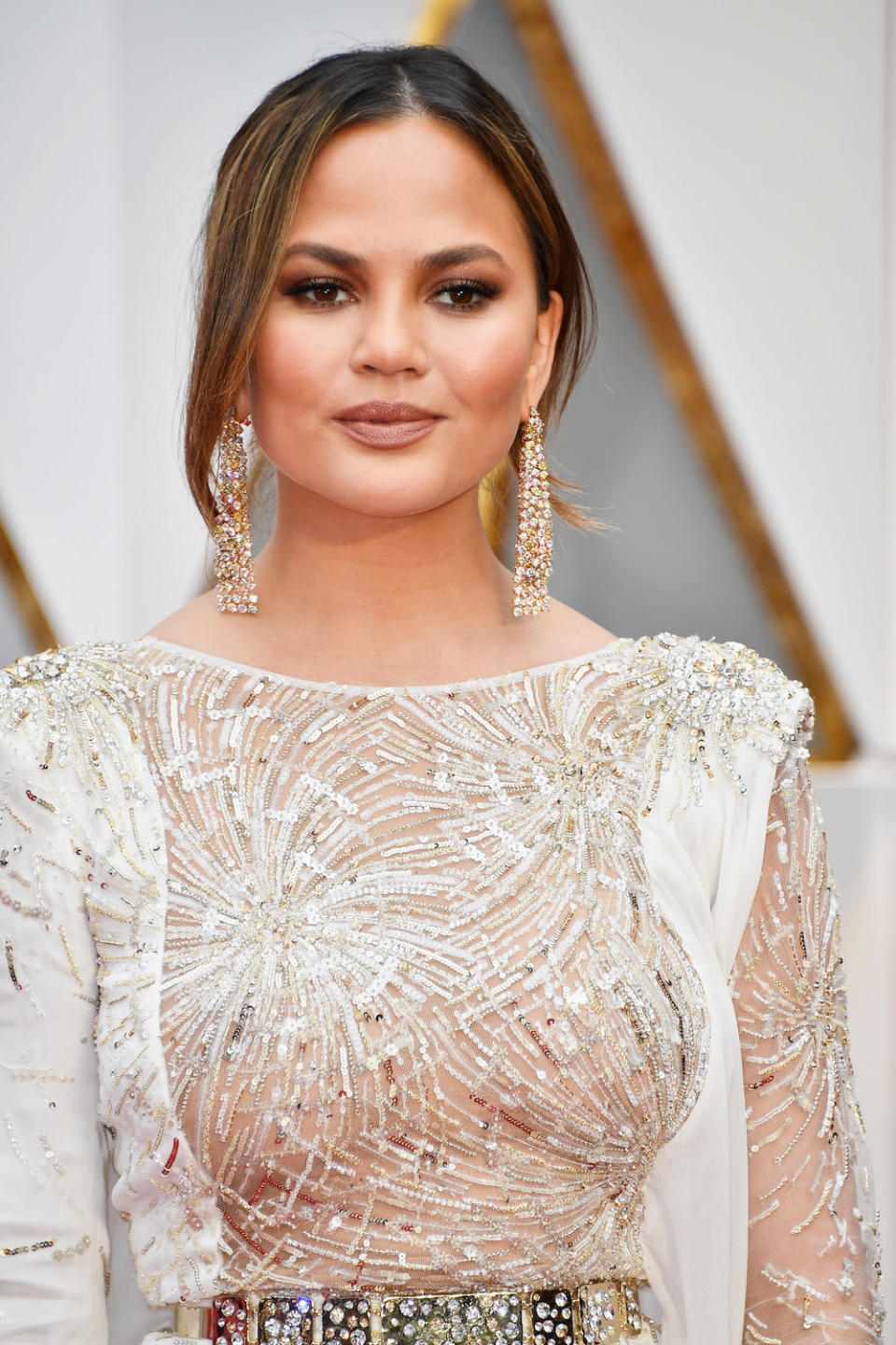 closeup of Chrissy Teigen