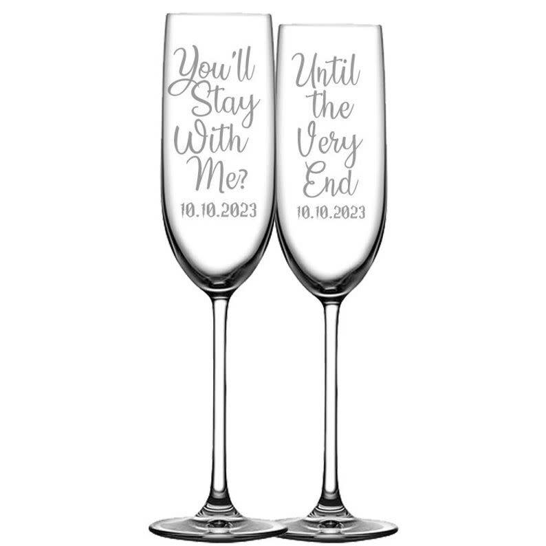 8) Until the Very End  Wedding Champagne Flute