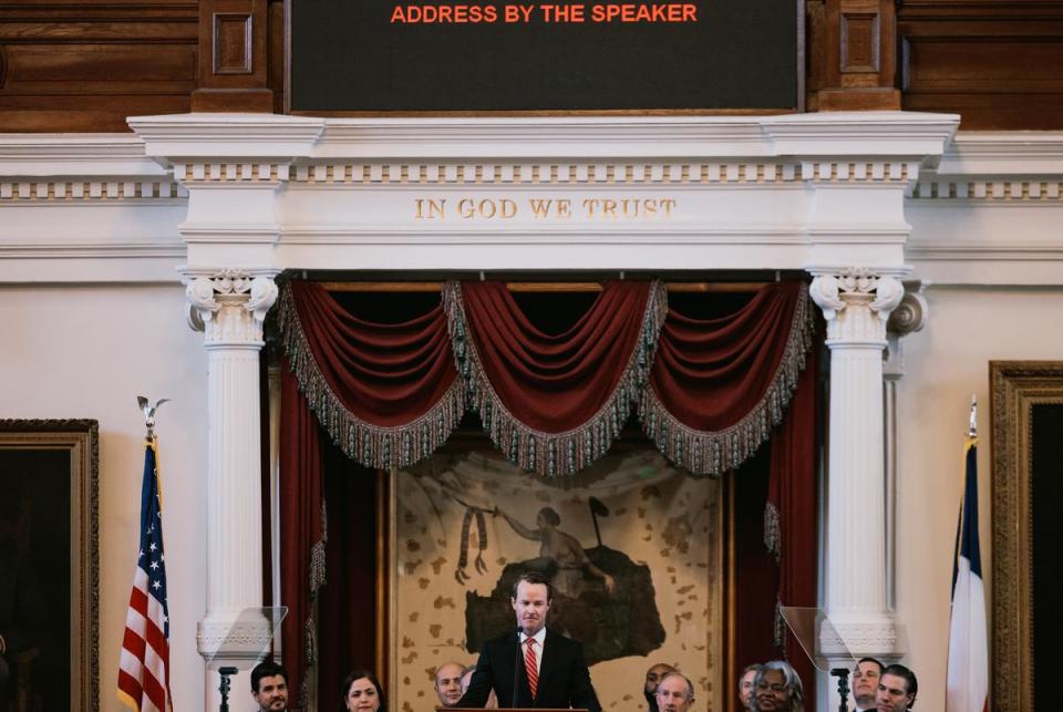 Dade Phelan begins his second term as Speaker of the House on the opening day of the 88th legislature on Jan 10, 2023.
