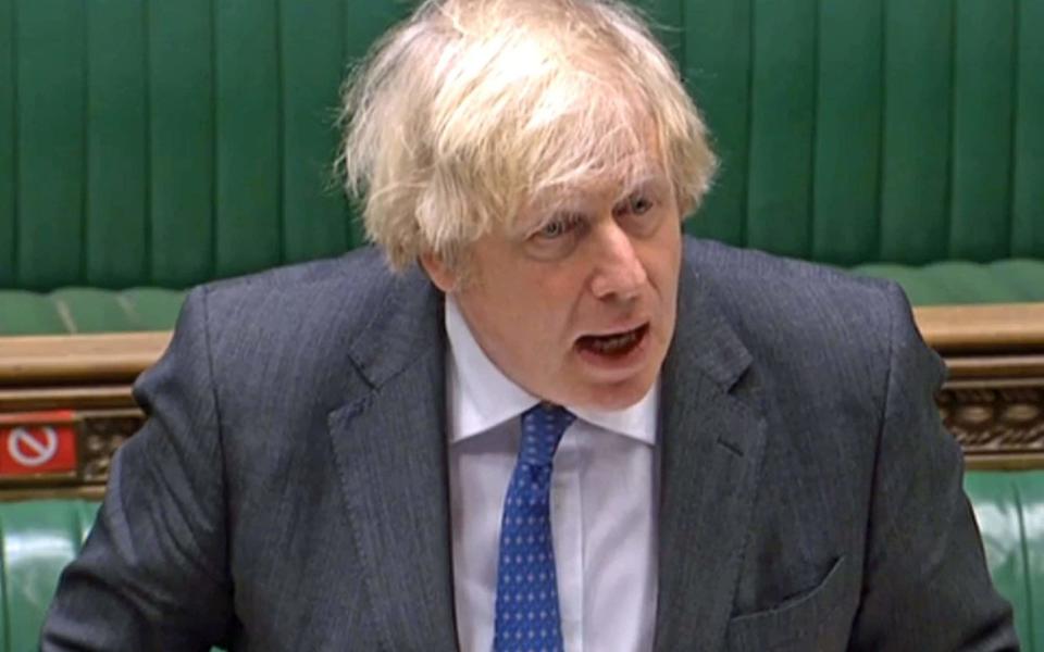 Prime Minister Boris Johnson speaks during Prime Minister's Questions in the House of Commons - House of Commons/PA Wire