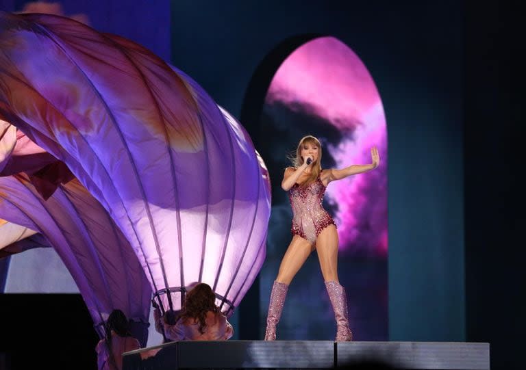Taylor Swift durante el show en Argentina, en el estadio Monumental