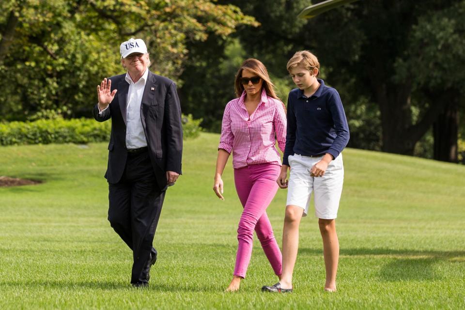 Barron is the first son to live in the White House since JFK Jr.