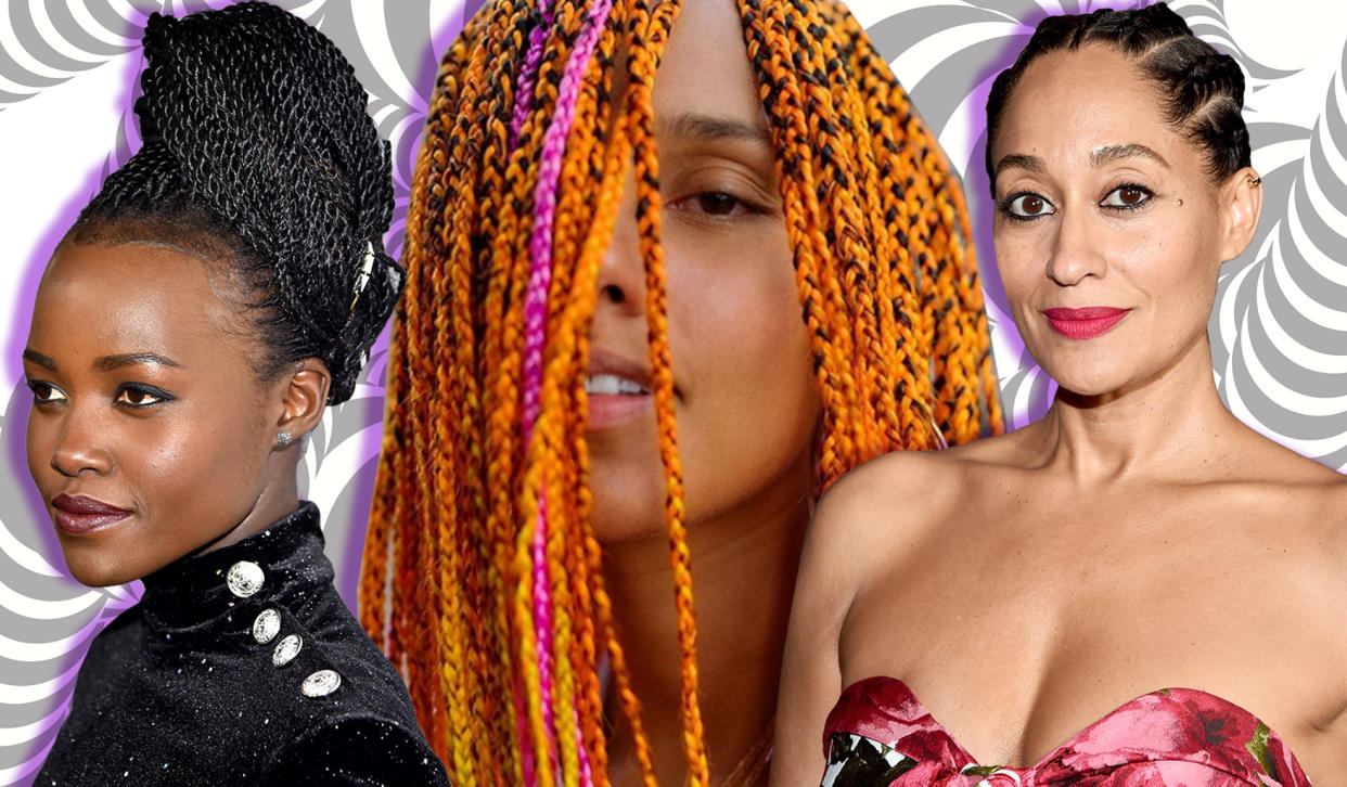 Lupita Nyong'o, Alicia Keys, and Tracee Ellis Ross show off some of the best braid hair looks. (Photo: Getty Images)