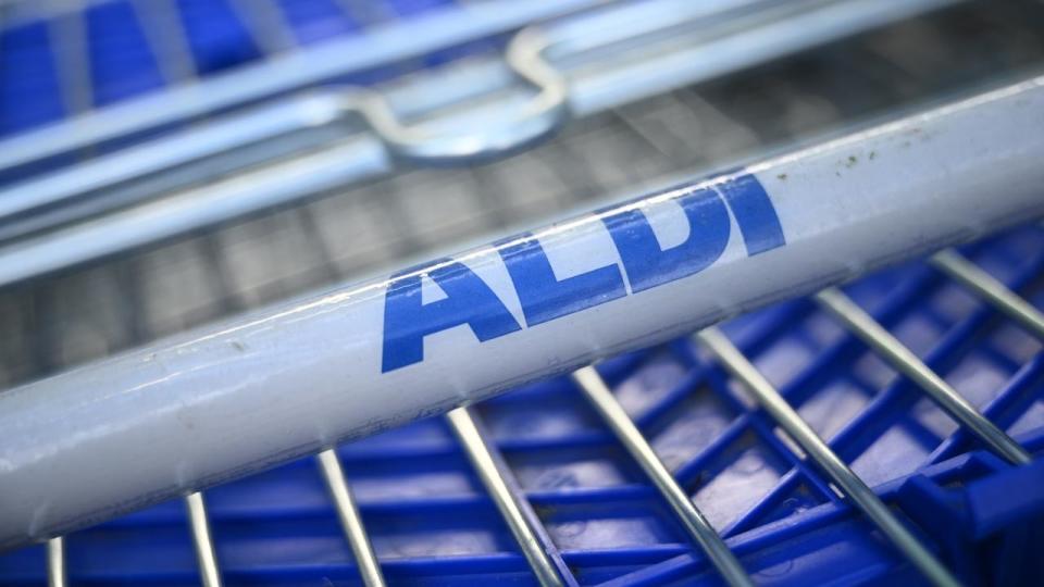 An Aldi shopping trolley