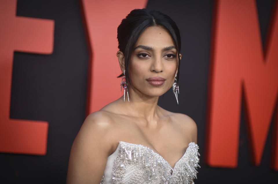 Sobhita Dhulipala arrives at the Los Angeles premiere of "Monkey Man" on Wednesday, April 3, 2024, in Los Angeles. (Photo by Richard Shotwell/Invision/AP)