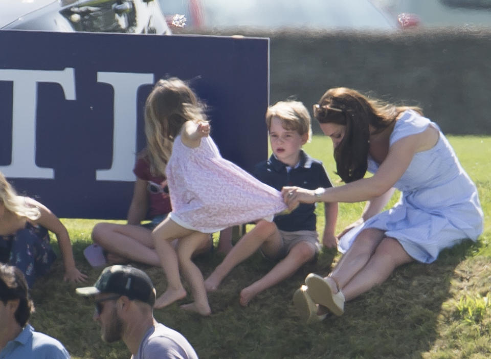 Mum Kate has a firm grip on things. Photo: Getty