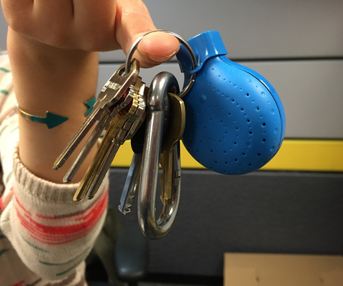 Breeze breathalyzer on a keychain