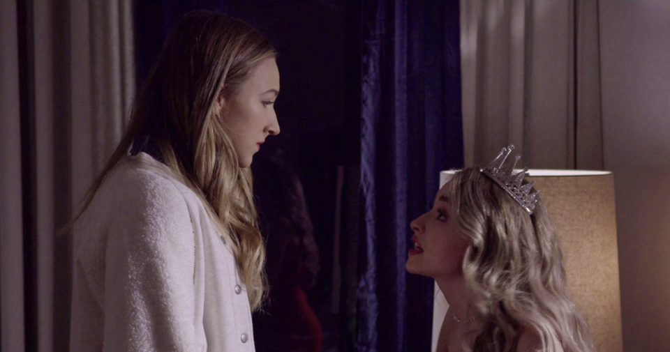 Ava Michelle and Sabrina Carpenter play Jodi and Harper in 