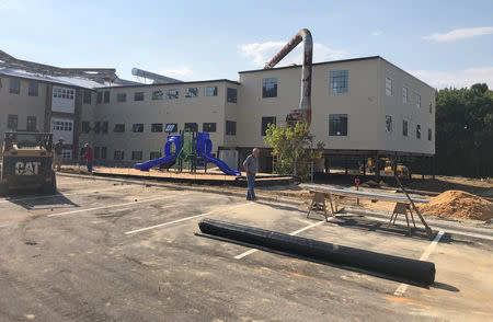 Abandoned after much of the U.S. furniture production shifted overseas, a former furniture factory is being overhauled into apartments in Thomasville, North Carolina, U.S., August 14, 2018. REUTERS/Howard Schneider