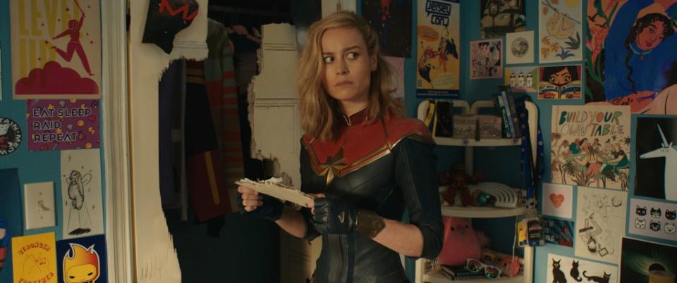 Brie Larson as Captain Marvel/Carol Danvers in Marvel Studios’ THE MARVELS. Photo courtesy of Marvel Studios. © 2023 MARVEL.