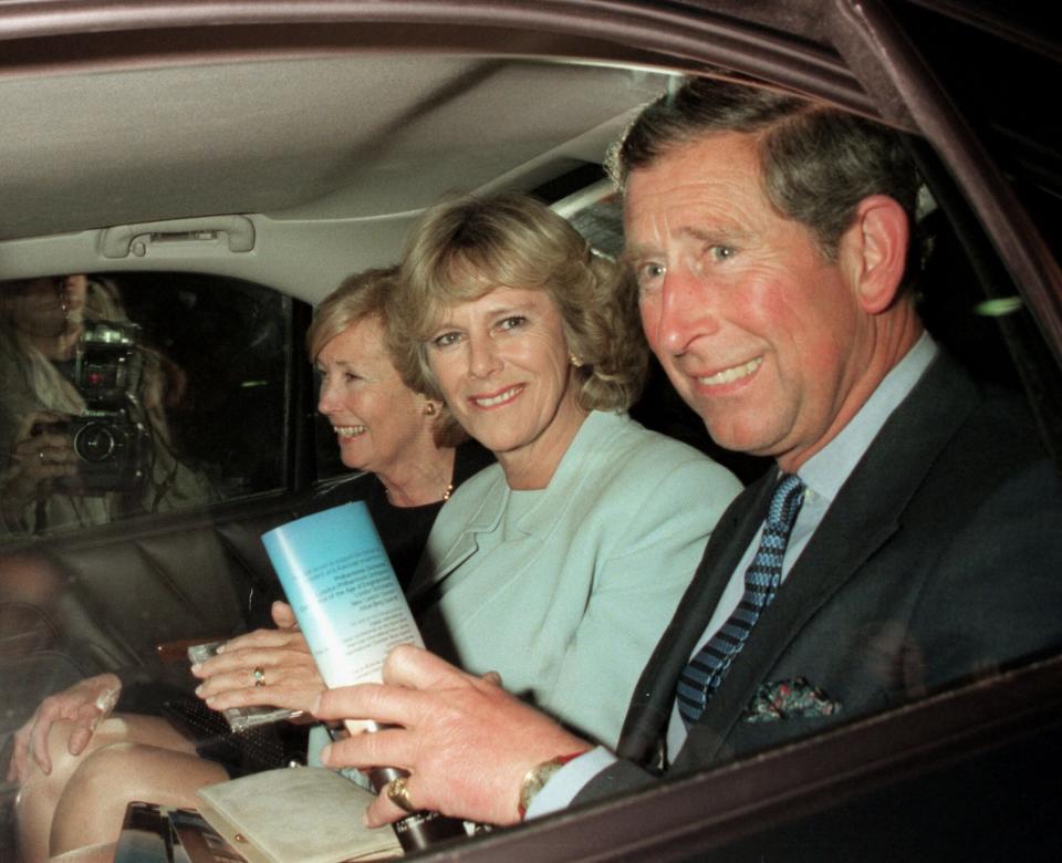 Prince Charles, the Prince of Wales and Camilla Parker-Bowles leave the Royal Festival Hall after the performance Of Rachmaninoff's Hidden Perspectives on May 6th, 1999 in London