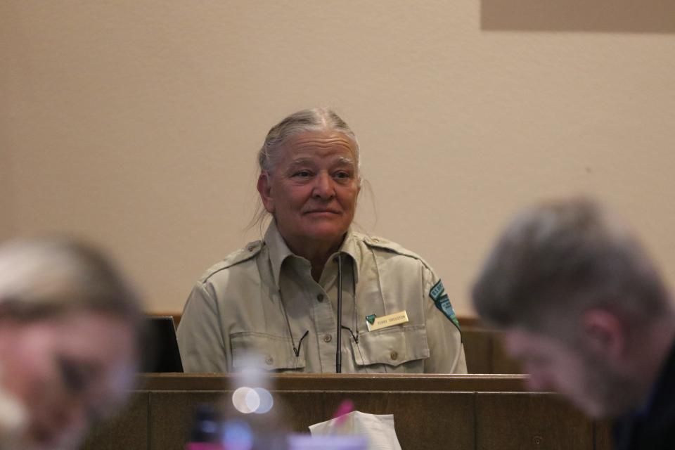 Terry Gregston of the Bureau of Land Management testifies during the murder trial of Manuel Sanchez, Oct. 16, 2023 in Eddy County District Court.