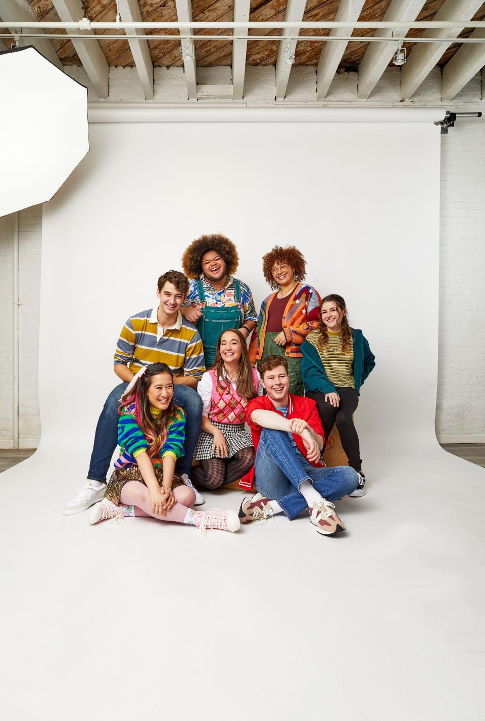 The final "How to Dance in Ohio" ensemble consists of (top row, from left) Liam Pearce, Desmond Edwards, Imani Russel, Madison Kopec and (bottom row, from left) Amelia Fei, Ashley Wool and Conor Tague.