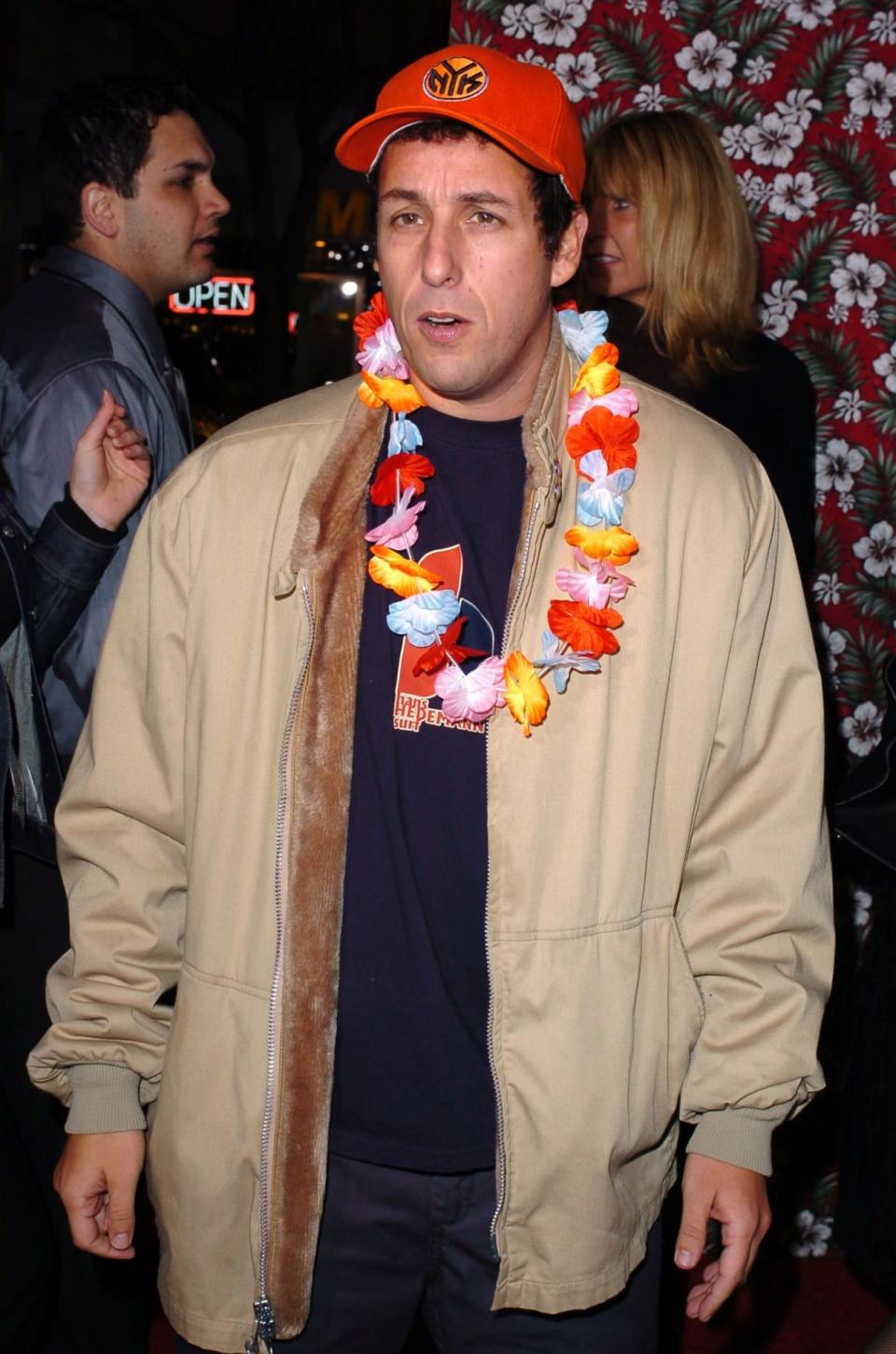 <p>The actor got lei’d at the L.A. premiere of <i>50 First Dates</i> in 2004. (Photo: S. Granitz/WireImage)</p>