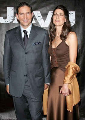 Jim Caviezel and wife at the New York premiere of Touchstone Pictures' Deja Vu