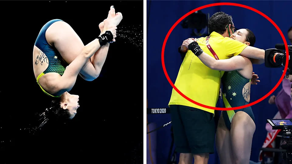 Seen here, Melissa Wu (pictured left) finally finished in a medal position at the Olympics in the 10m platform.