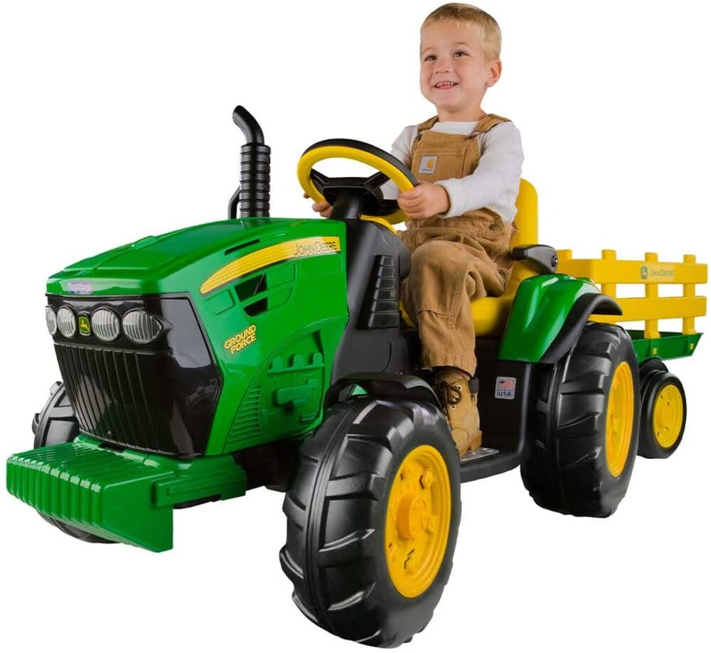 Peg Perego John Deere Ground Force Tractor with Trailer