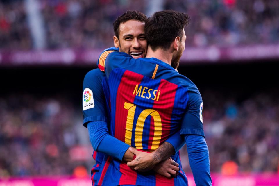 <p>Neymar and Lionel Messi previously played together at Barcelona for four years</p> (Getty Images)