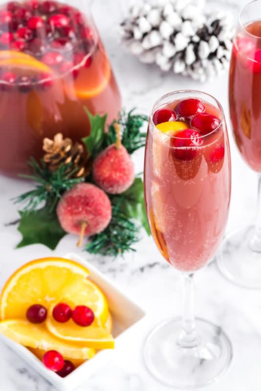 <p>Polished Habitat</p><p>If you're serving Christmas brunch, these festive cocktails are a must.</p><p><strong>Get the recipe: <a href="https://www.polishedhabitat.com/christmas-morning-mimosas-with-pomegranate/" rel="nofollow noopener" target="_blank" data-ylk="slk:Christmas Morning Mimosas;elm:context_link;itc:0;sec:content-canvas" class="link ">Christmas Morning Mimosas</a></strong></p>
