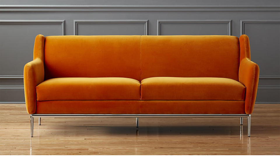 Get it at <a href="https://www.cb2.com/alfred-amber-sofa/s249933" target="_blank">CB2, $1,300</a>.