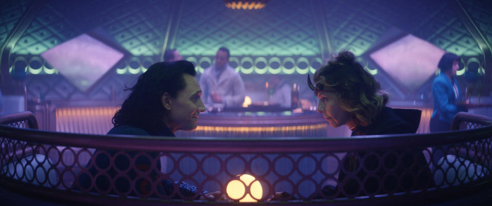 Tom Hiddleston and Sophia Di Martino in “Loki” - Credit: Chuck Zlotnick / Disney+