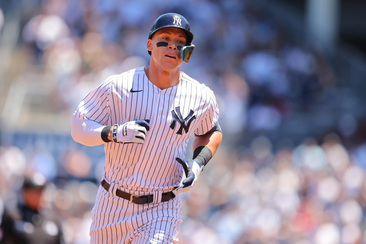 MLB home run leader Aaron Judge headlines the American League All-Star roster set to take the field at Dodger Stadium. (Photo by Mike Stobe/Getty Images)