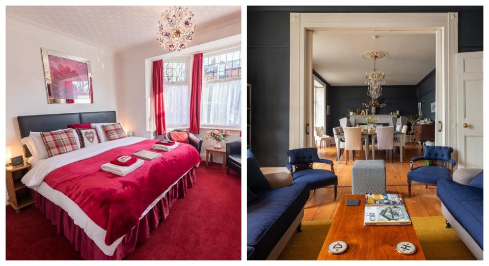 The Toulson Court Bed and Breakfast (left) is the world's best B&B while Dorset House in Lyme Regis (right) is the third best (Tripadvisor)