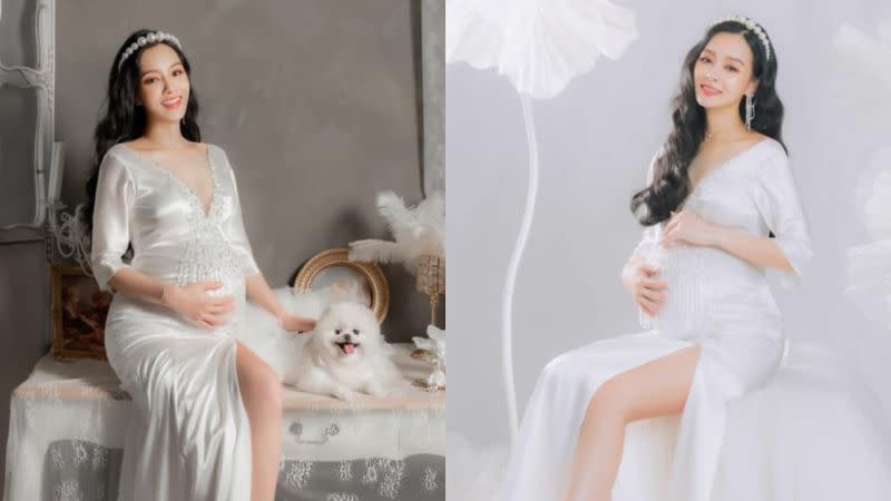 <p>▲王思佳在臉書曬出一系列孕婦沙龍美照。（圖／翻攝王思佳臉書）</p>
