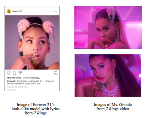 <h1 class="title">Ariana Grande / Forever 21</h1><cite class="credit">Forever 21 / "7 Rings" music video</cite>