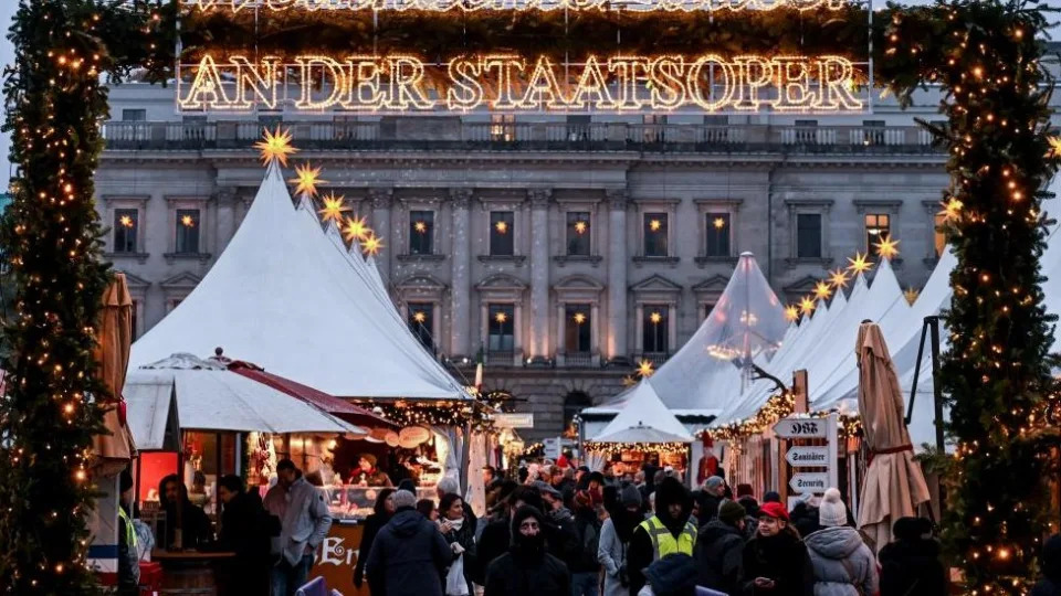 Un mercado navideño.