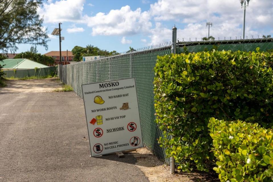 Abandoned FTX headquarters worksite in New Providence, Bahamas.