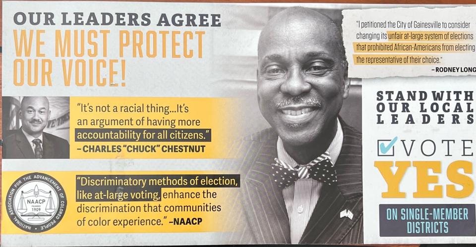 A mailer being sent to Alachua County voters falsely claims that prominent Black leaders are supportive of a ballot measure being pushed by conservatives.