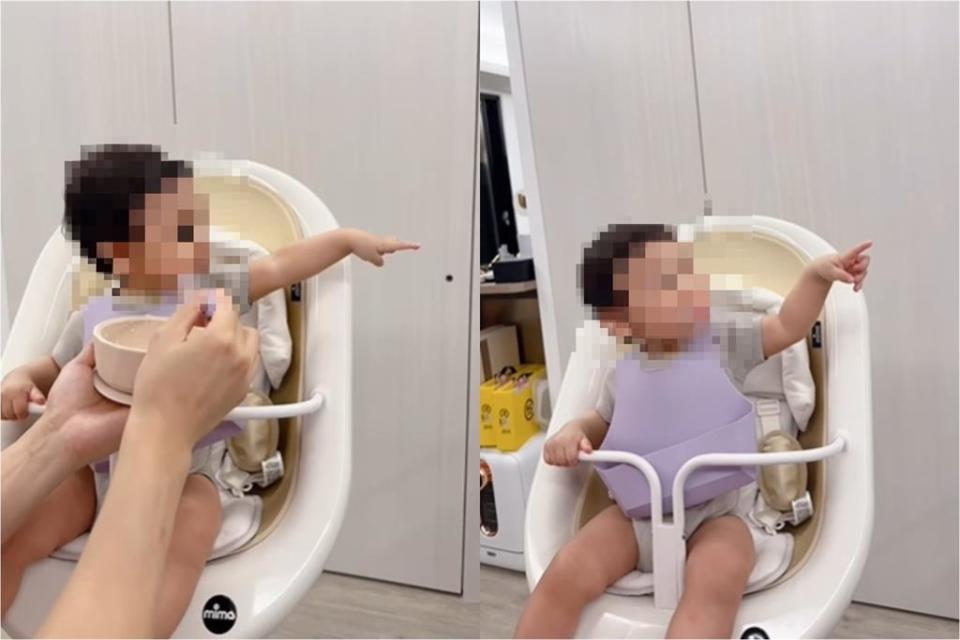 許維恩女兒「突指空氣說話」她怕爆不敢拍！網全嚇壞：看到不該看的了