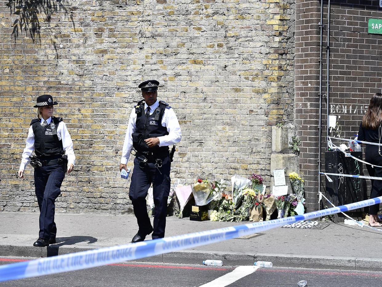 Metropolitan Police at the scene of the Finsbury Park attack: Rex