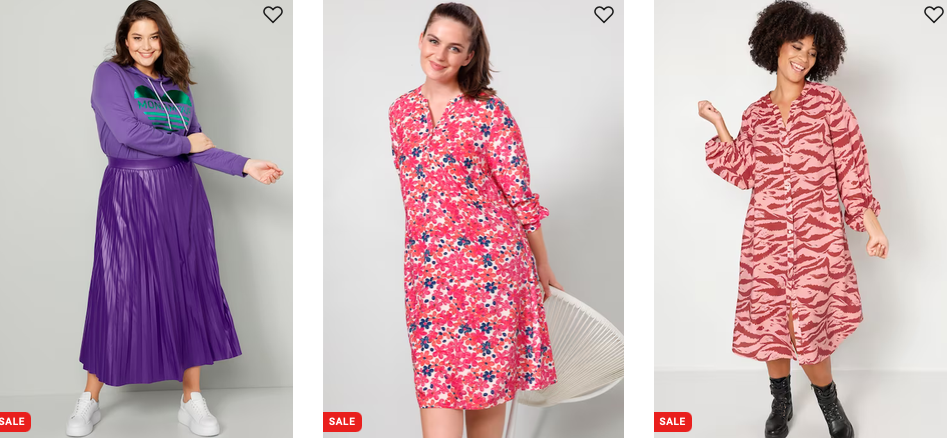 Klassische Kleider, Röcke und tolle Slip Dresses sind bei Happy Size gerade im Angebot. (Bild: Happy Size)