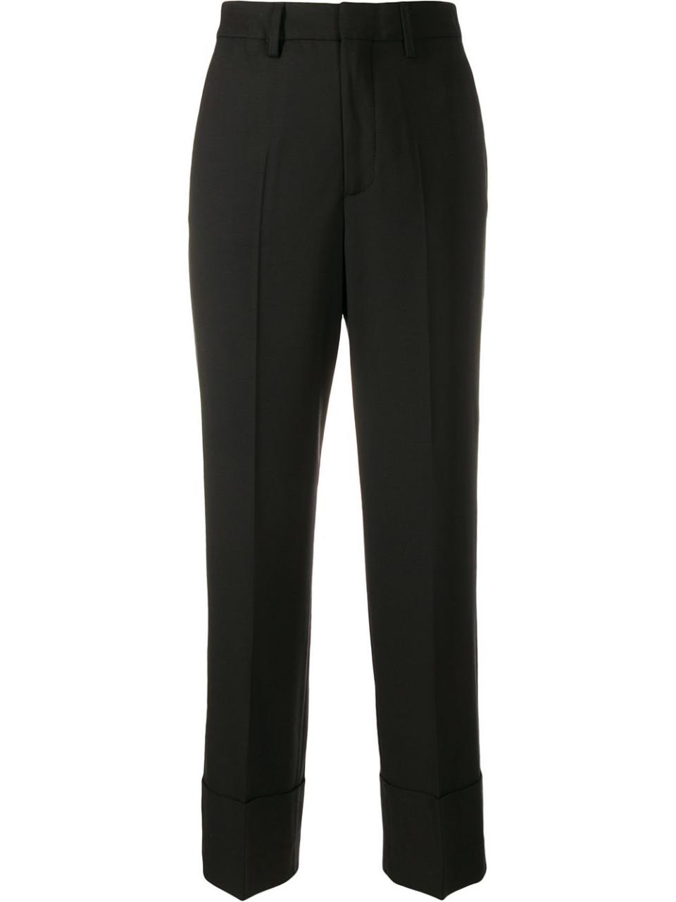 straight-leg tailored trousers