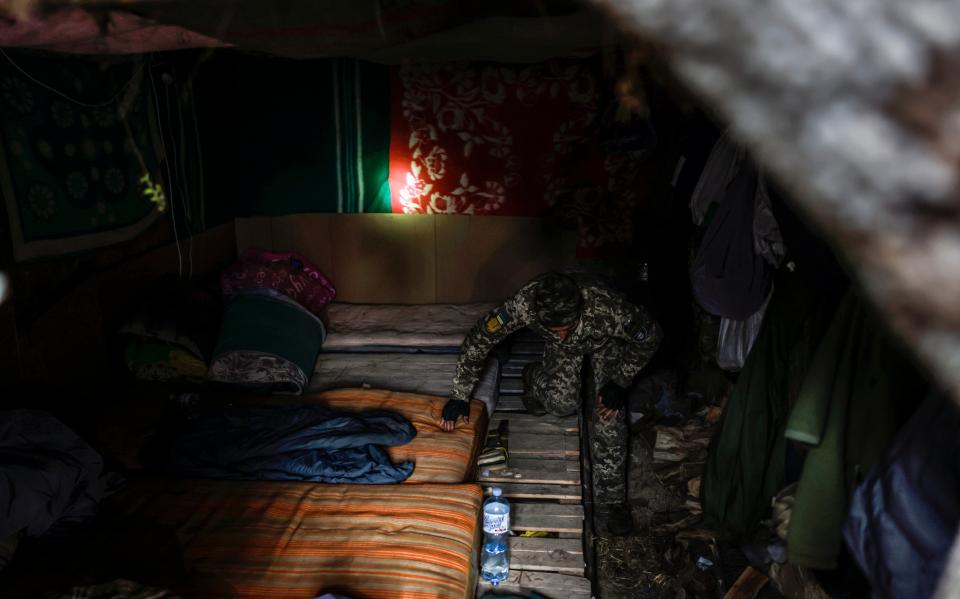 Beds in the dugout (EPA)