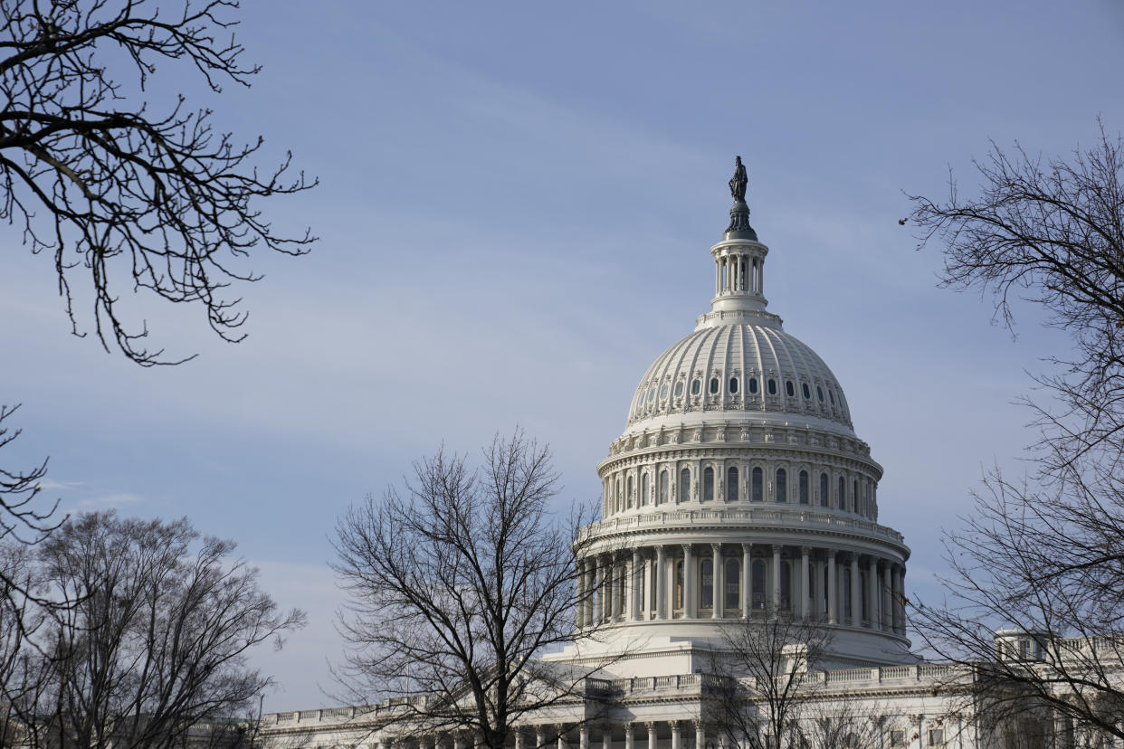 The U.S. Capitol building is seen on the day of U.S. President Joe Biden's State of the Union Address to a joint session of Congress on Capitol Hill in Washington, U.S., February 7, 2023. REUTERS/Elizabeth Frantz