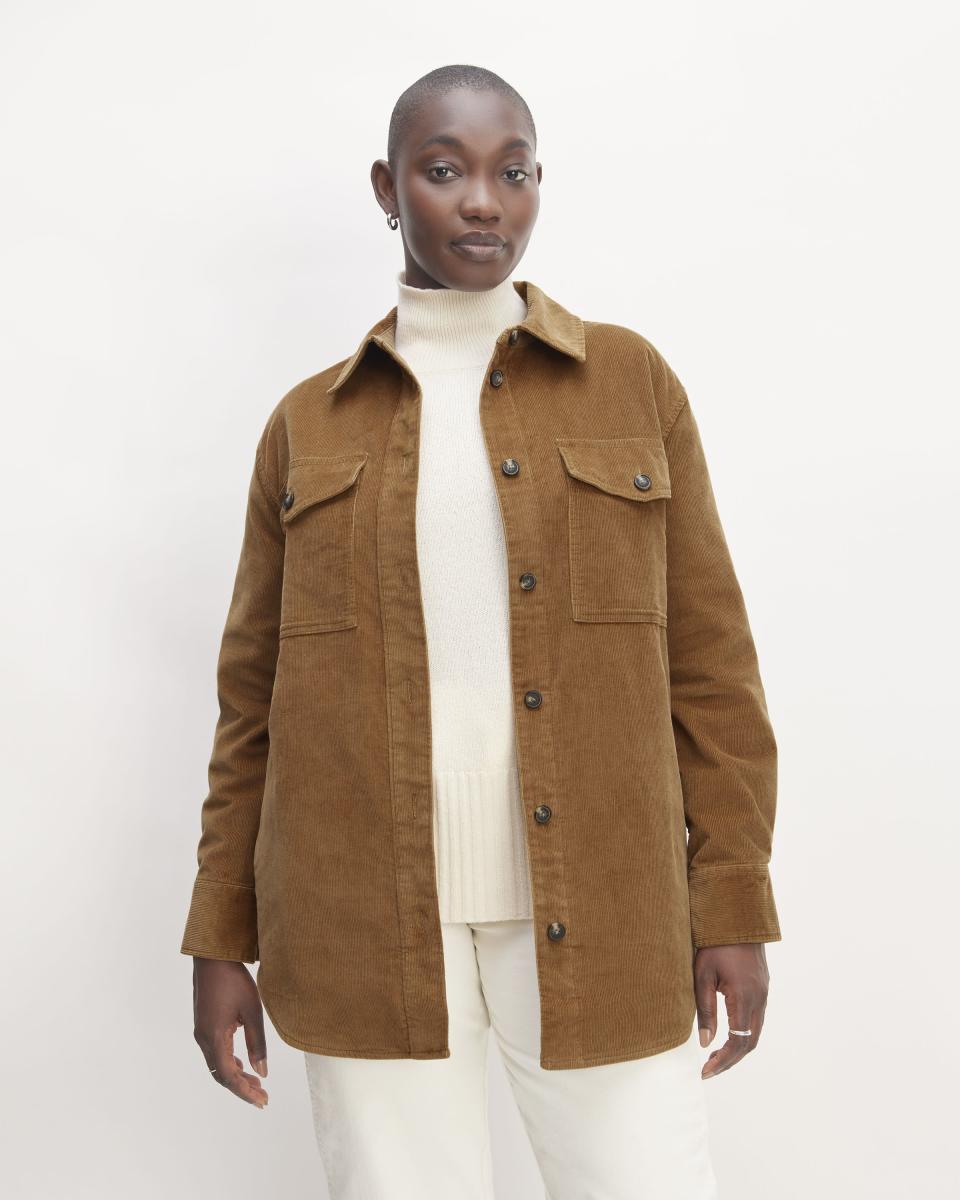 <p><a href="https://go.redirectingat.com?id=74968X1596630&url=https%3A%2F%2Fwww.everlane.com%2Fproducts%2Fwomens-corduroy-oversized-shirt-jacket-toasted-coconut&sref=https%3A%2F%2F" rel="nofollow noopener" target="_blank" data-ylk="slk:Shop Now;elm:context_link;itc:0;sec:content-canvas" class="link ">Shop Now</a></p><p>The Corduroy Oversized Shirt Jacket</p><p>everlane.com</p><p>$101.00</p>
