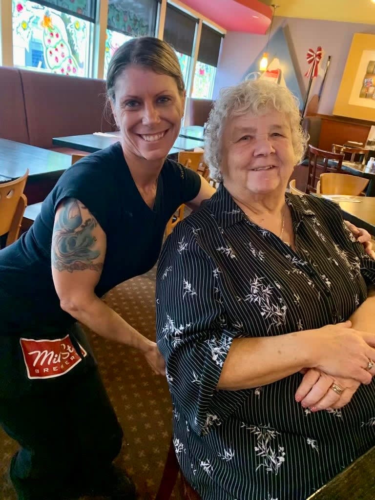 Nancy Skokos, 46, of Barrhaven, recently reunited with her 'Big Sister' Eileen Whitmore, 70, of Smiths Falls, Ont. (Submitted by Eileen Whitmore - image credit)