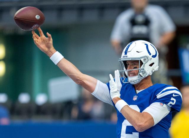 INDIANAPOLIS, IN - NOVEMBER 28: Indianapolis Colts quarterback Matt Ryan  (2) scrambles out of the pocket an heads up field during an NFL game  between the Pittsburg Steelers and the Indianapolis Colts