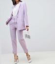 <p>Asos Design Tailored Lilac Occasion Blazer, $87, <a rel="noopener" href="https://fave.co/2EGta4V" target="_blank" data-ylk="slk:asos.com;elm:context_link;itc:0;sec:content-canvas" class="link ">asos.com</a><br>Asos Design Tailored Lilac Occasion Pants, $51, <a rel="noopener" href="https://fave.co/2EGtnFf" target="_blank" data-ylk="slk:asos.com;elm:context_link;itc:0;sec:content-canvas" class="link ">asos.com</a> </p>