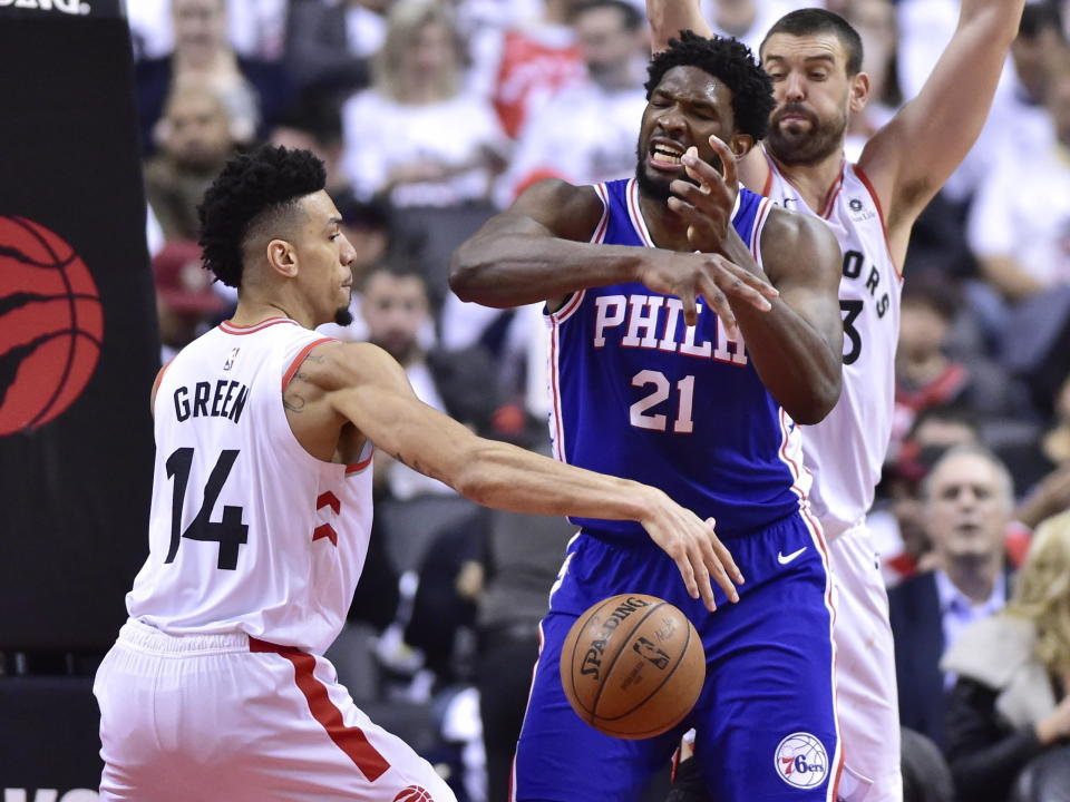 Danny Green（圖左）. (Frank Gunn/The Canadian Press vía AP)